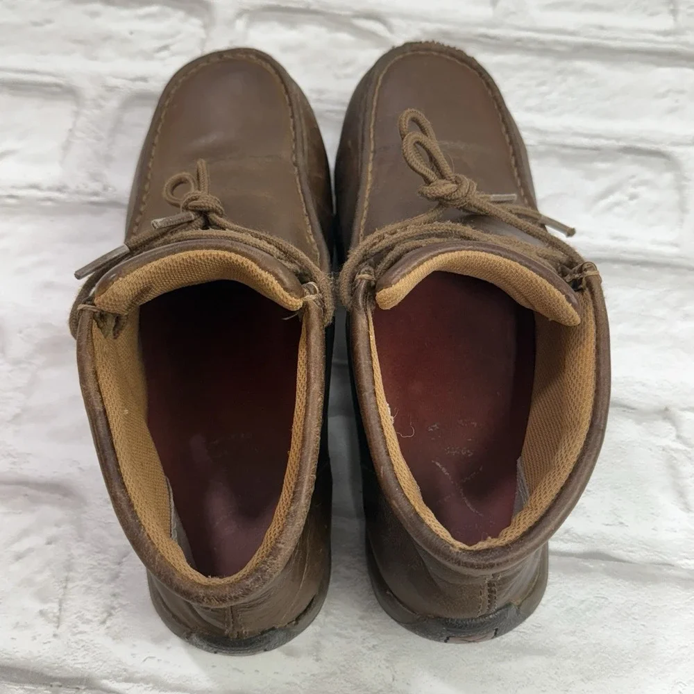 Twisted X‎ Chukka Driving Moc Boots Mens 6.5 M Brown Leather Barn Chore WDMCTM1